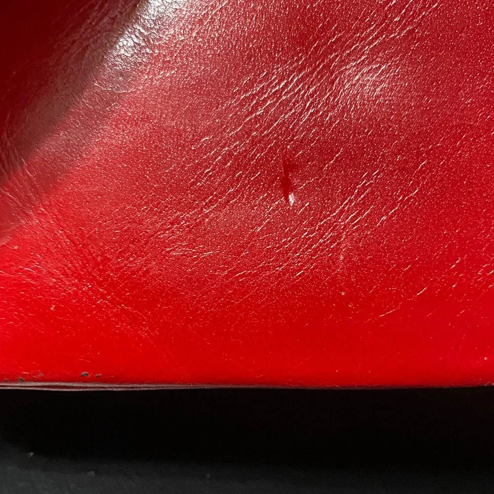 Red vintage Ugo Crespi Leather Clutch wallet